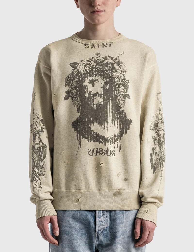 極美品 SAINT MICHAEL Jesus 村上隆 Crewneck約61cm - スウェット