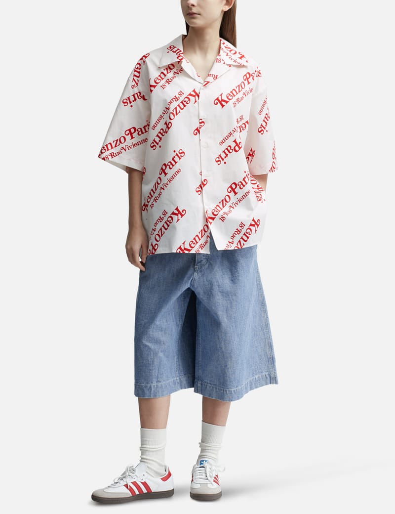 KENZO 関税込 'Kenzo Sashiko Stitch' ワイドレッグ ジーンズ Kenzo - 'Kenzo Sashiko Stitch' Wide-leg Jeans | HBX