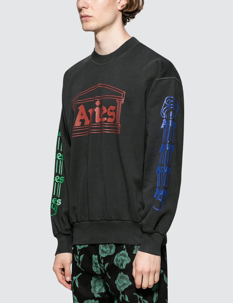 Aries - Column Sweatshirt | HBX - Globally Curated Fashion Aries - Column Sweatshirt | HBX - Globally Curated Fashion