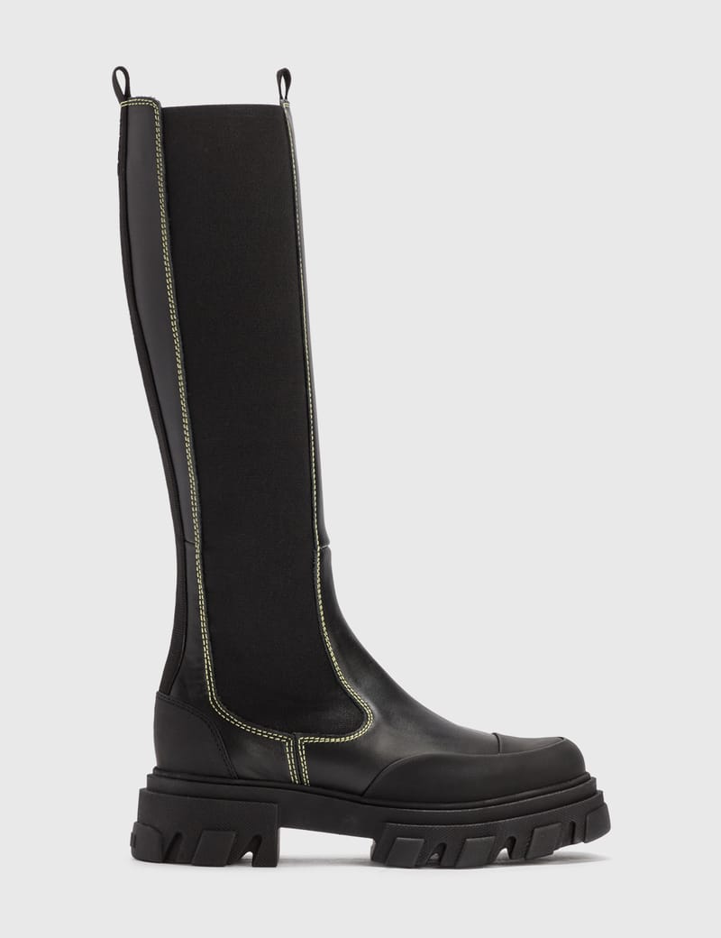 GANNI Leather Chelsea Ankle Boots | Black | FARFETCH