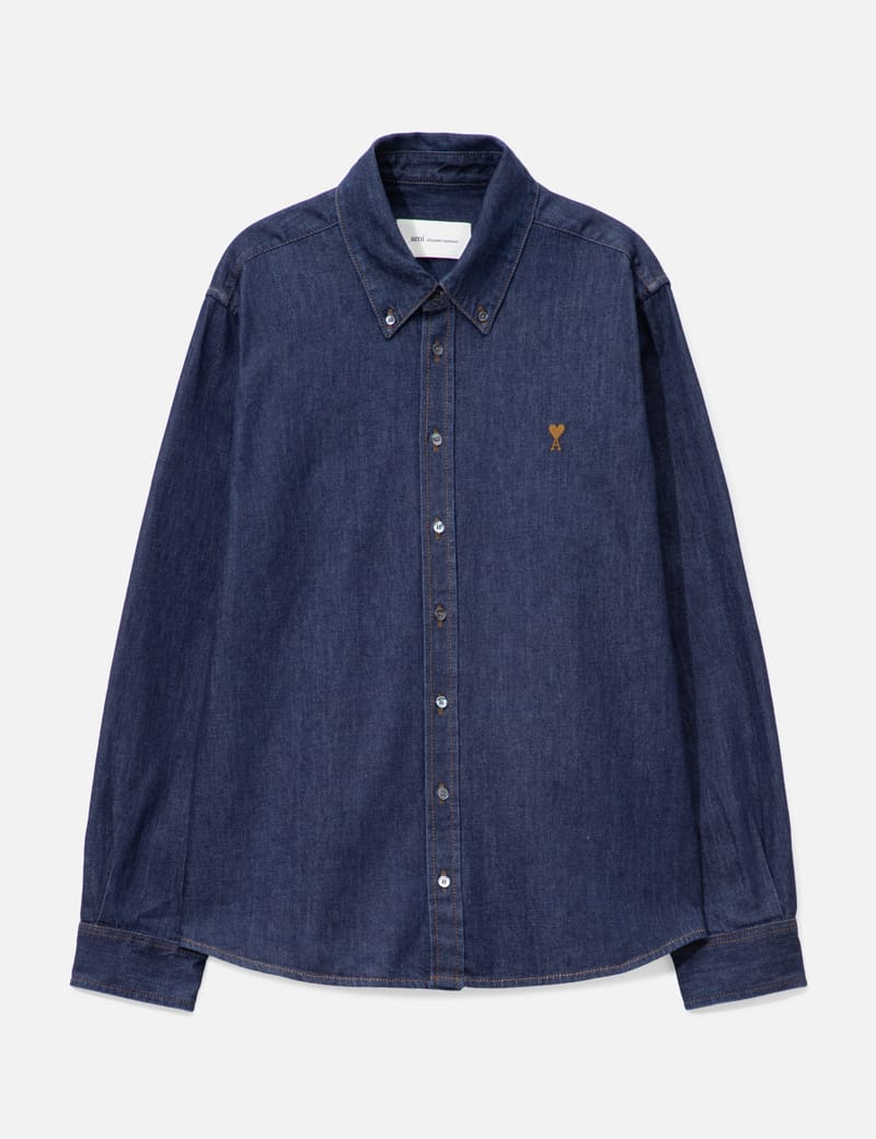 アミ パリス - Wide Fit Shirt With Flannel Pocket | HBX