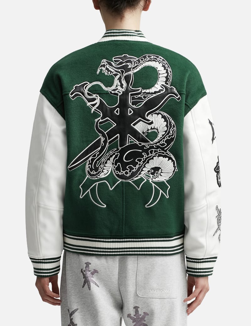 UNKNOWN - Unknown Snake Dagger Varsity Jacket | HBX - Globally