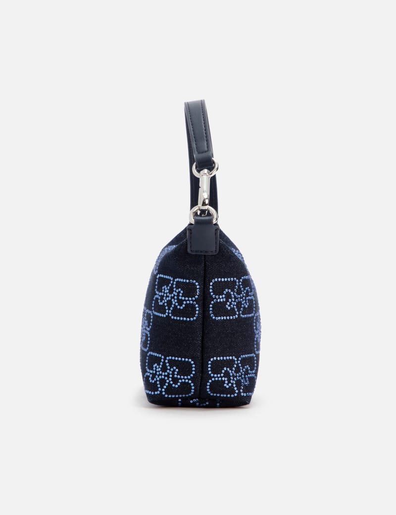 Ganni - Butterfly Small Pouch Denim Sparkle | HBX - Globally