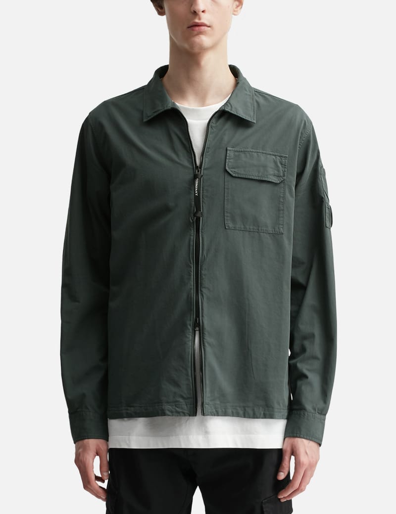 C.P. Company Overshirt In Organic Gabardine - Organic cotton