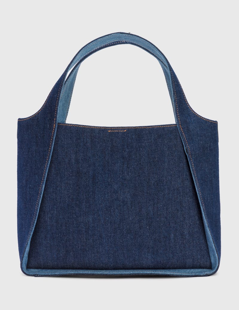 【STELLA McCARTNEY】Denim Tote Bag With Logo Branding Stella McCartney Logo-Appliquéd Denim Tote Bag | Saks Fifth