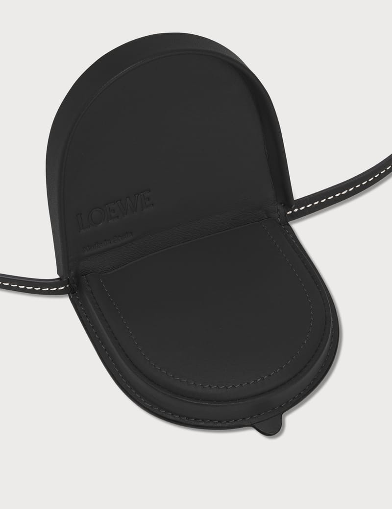 値下げ可　LOEWE  HEEL POUCH LOEWE Soft Calfskin Mini Heel Pouch Black 760143 | FASHIONPHILE