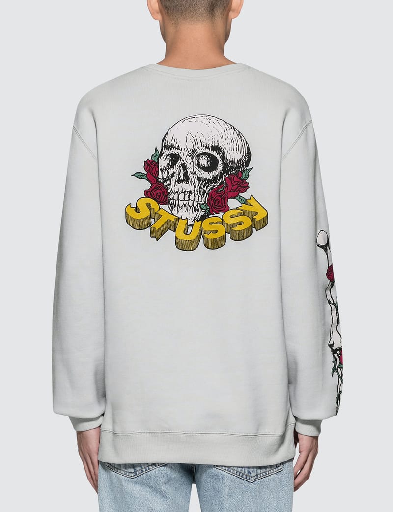 Stüssy - Skull & Roses Crewneck | HBX - Globally Curated Fashion