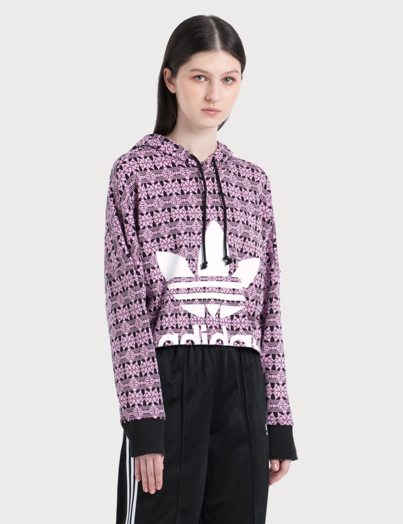 Adidas Originals Trefoil Allover Print Hoodie HBX Globally