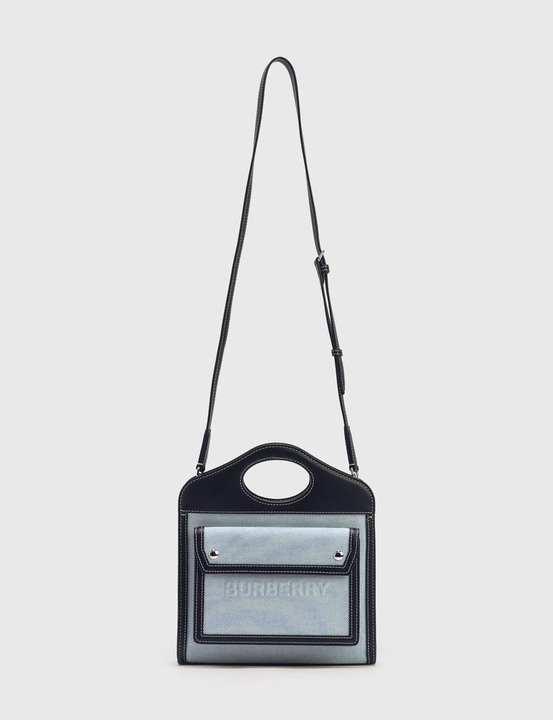 Burberry - Mini Two-tone Canvas and Leather Pocket Bag | HBX