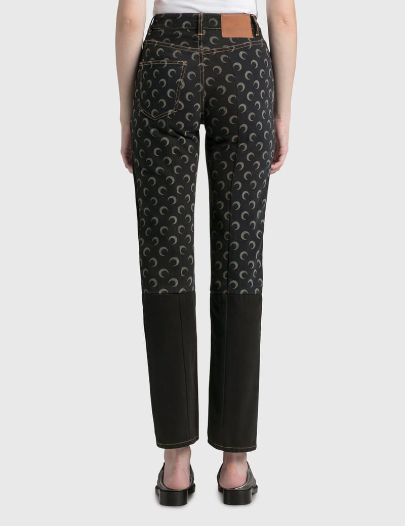 Marine Serre Moonデニム　ブラック Marine Serre - Regenerated Moon Denim Jeans | HBX