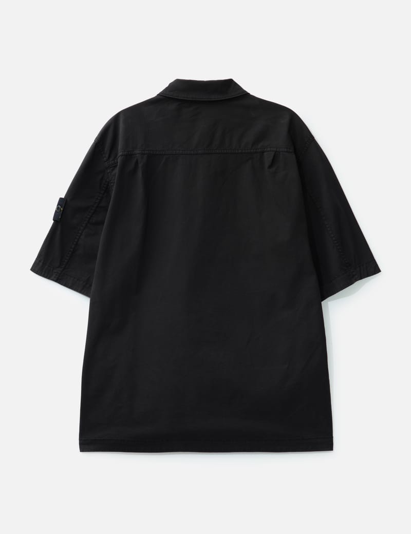 Stone Island Supima® Cotton Twill Short-sleeve Overshirt