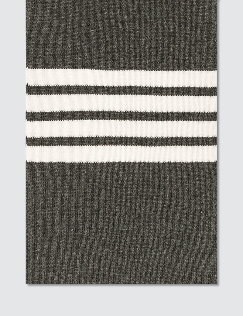 Thom Browne 4 stripe scarf グレー Thom Browne - 4-Stripe Scarf | HBX - Globally Curated
