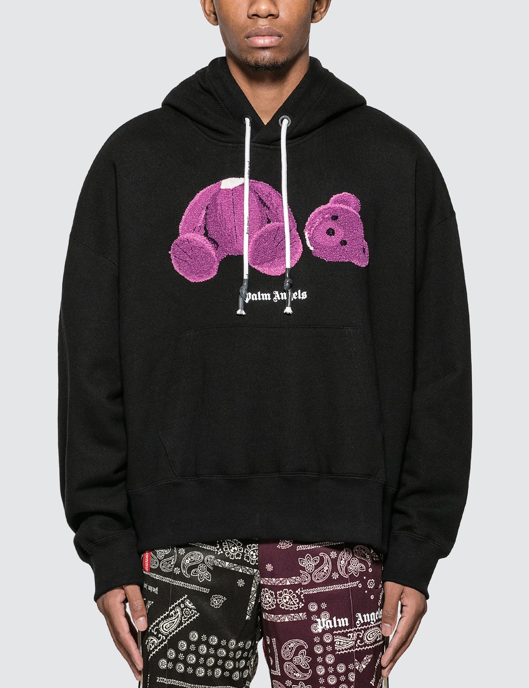 Palm Angels Kill The Bear Logo Purple Hoodie main image 1