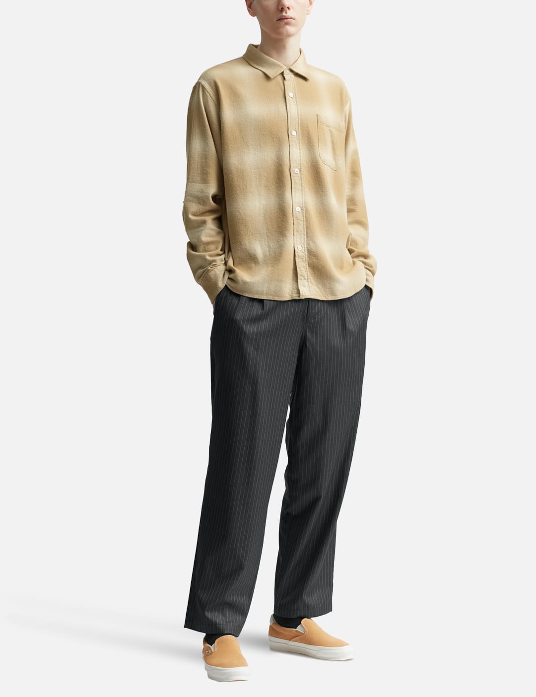 Stüssy - Stripe Volume Pleated Trousers | HBX - Globally Curated 