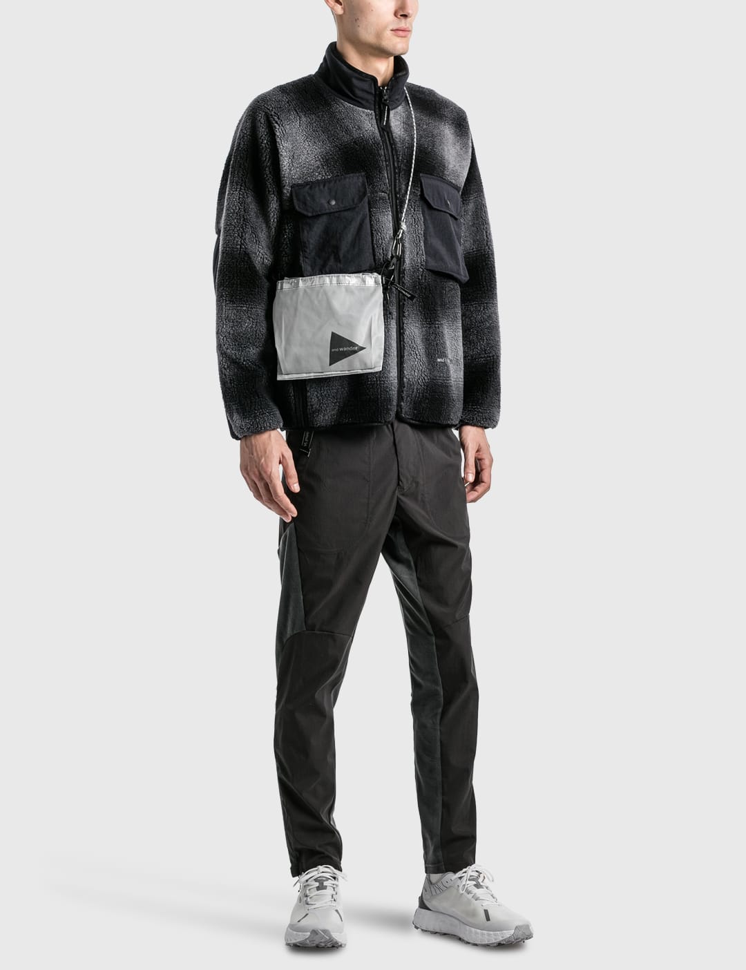and wander - Check Boa Jacket | HBX - Globally Curated Fashion and 