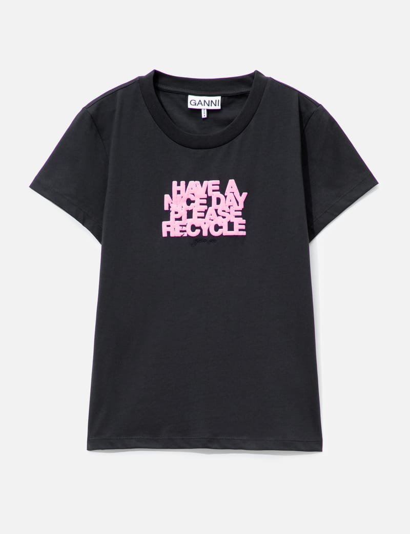 Ganni - Lucky Day Basic Cotton Jersey T-Shirt | HBX