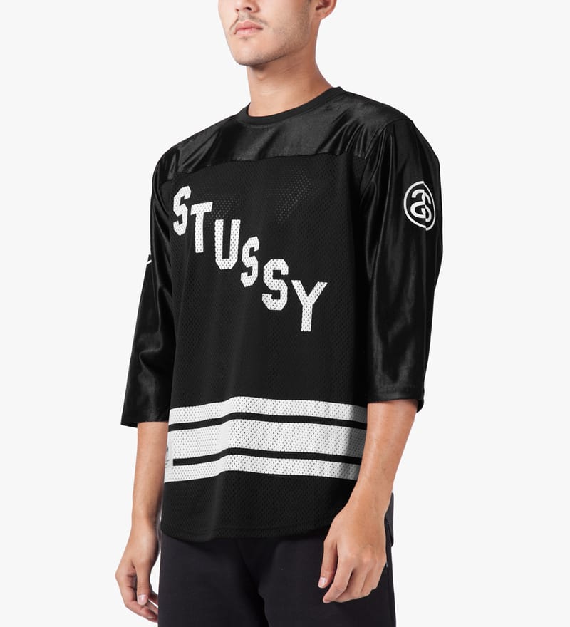 Stüssy - Black 80 Football L/S Crew Jersey | HBX - Globally