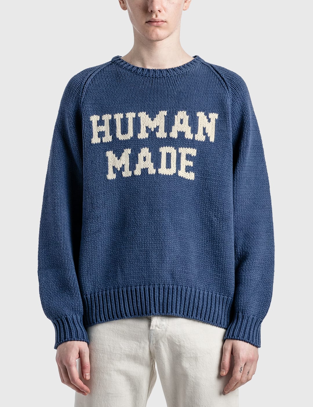 Human Made Raglan Sleeve Knit In Blue | ModeSens