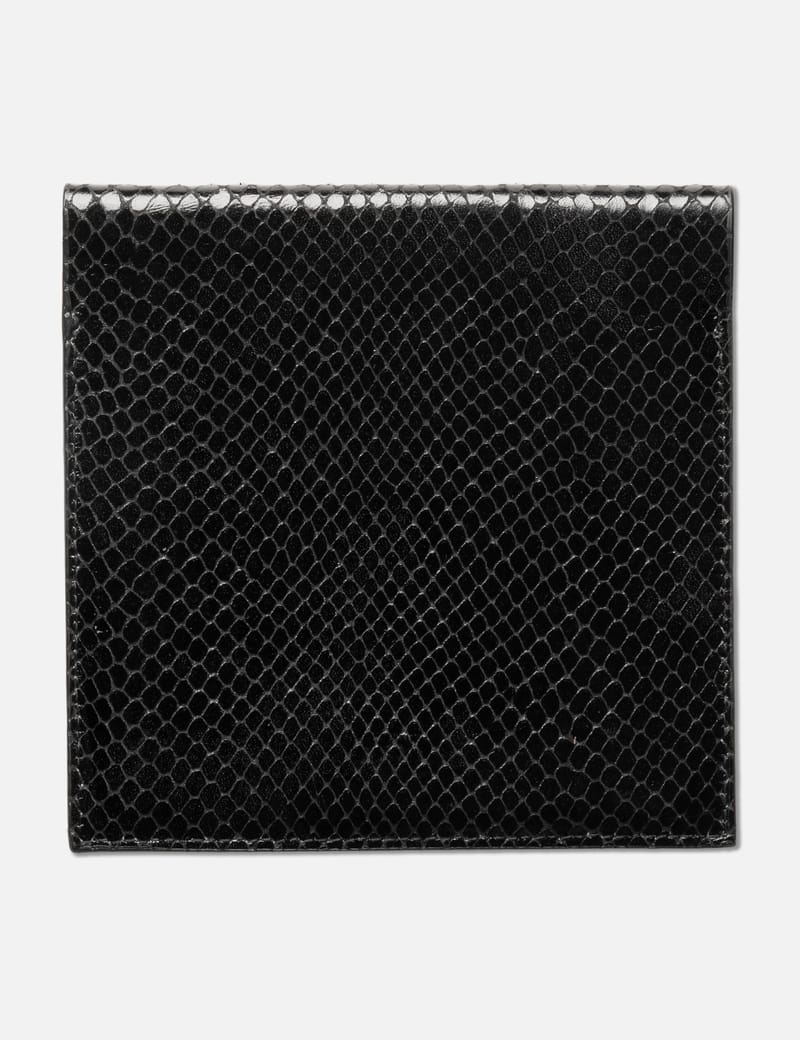 【SAINT LAURENT】 TINY MONOGRAM CROCODILE CARD HOLDER TINY CASSANDRE FRAGMENTS zip card case in crocodile-embossed