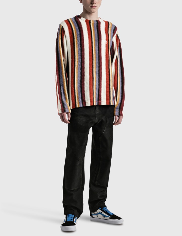 Stüssy - Vertical Striped Knit Crew | HBX - Globally Curated Fashion ...