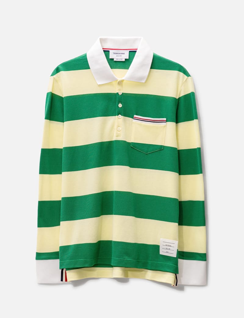Thom Browne - Striped Pocket Rugby Shirt | HBX - Globally Curated