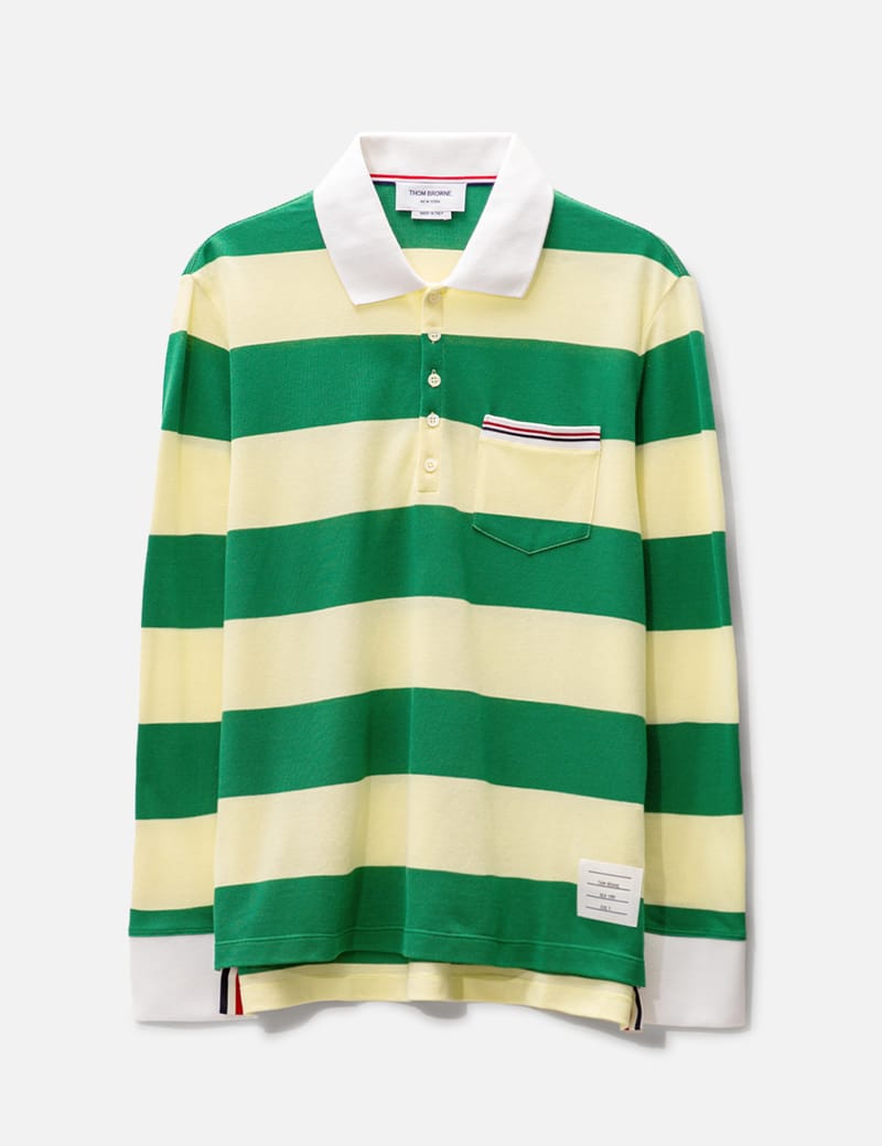 Thom Browne - Striped Pocket Rugby Shirt | HBX - Globally Curated Fashion  and Lifestyle by Hypebeast