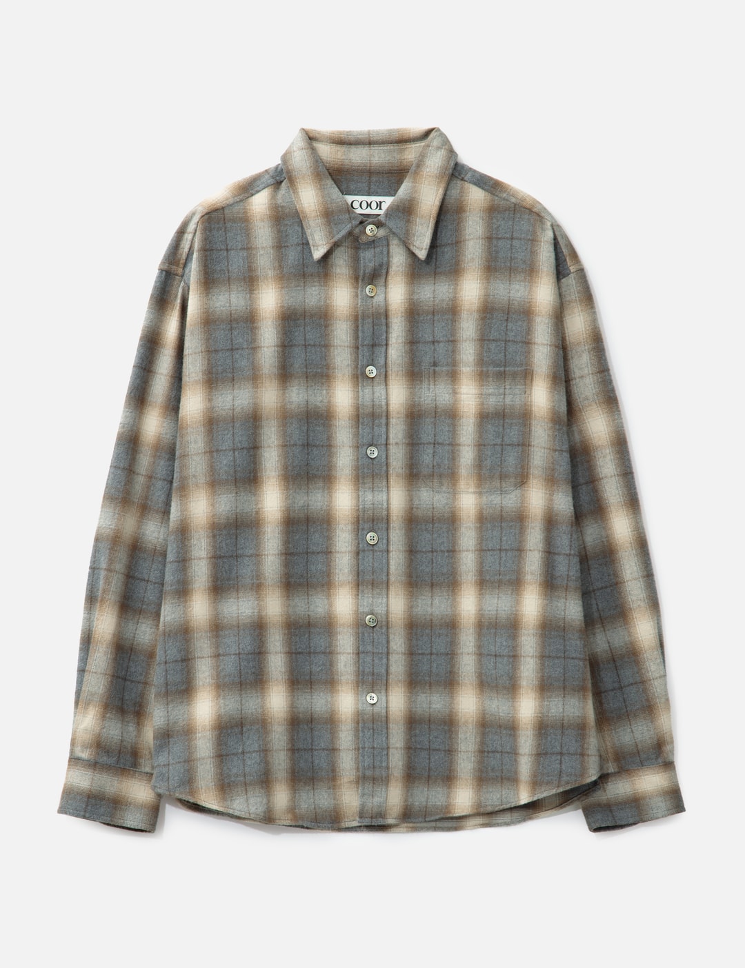 COOR - Ombre Flannel One Pocket Checkered Shirt | HBX