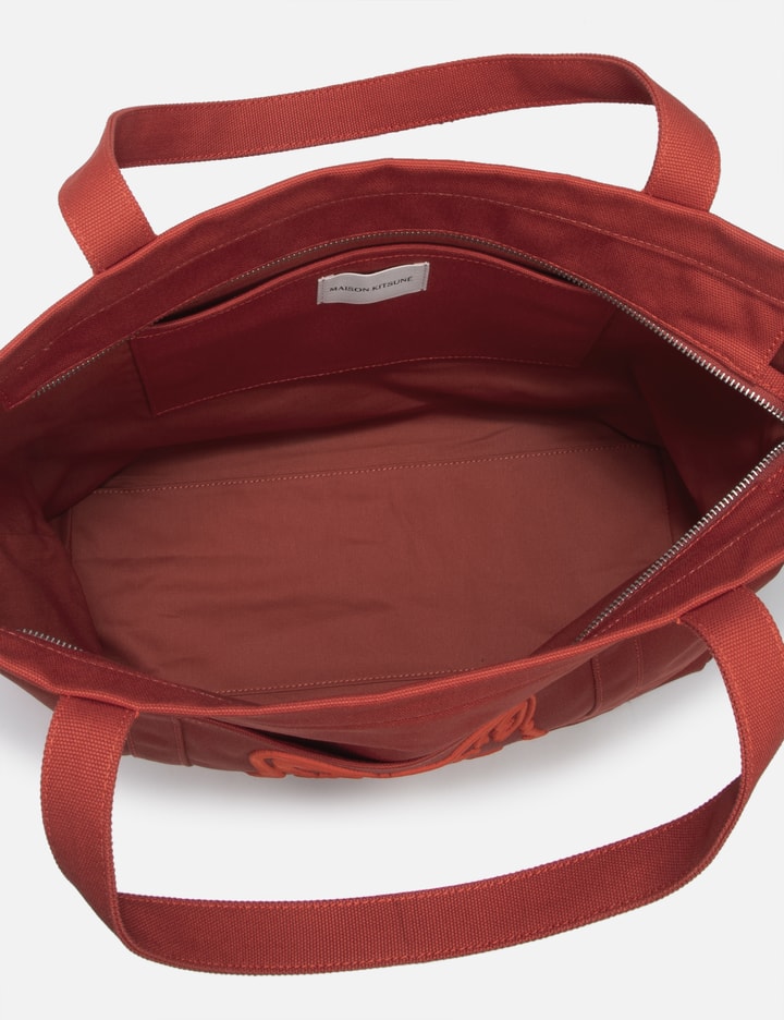 Maison kitsun bold fox head large tote bag hbx globally curated