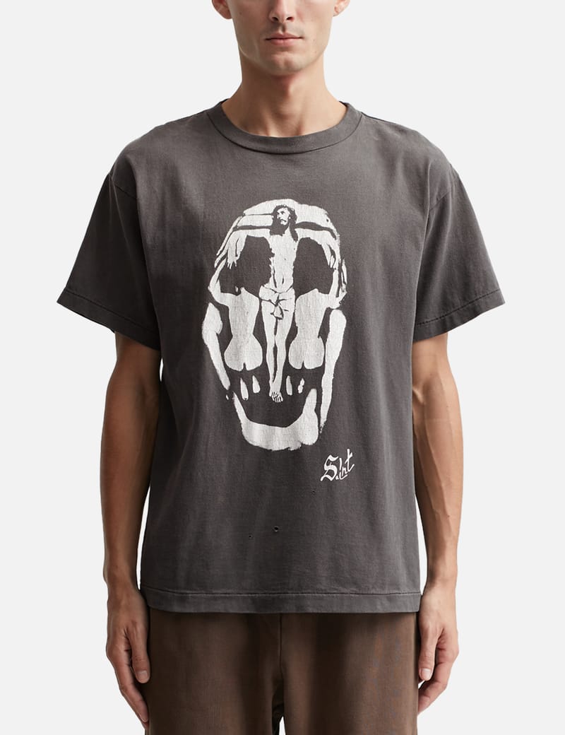 Saint Michael - Skull Jesus T-shirt | HBX - Globally Curated