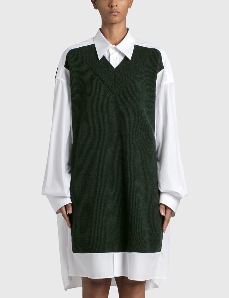 Maison Margiela - Knitted Panel Shirt Dress | HBX - Globally