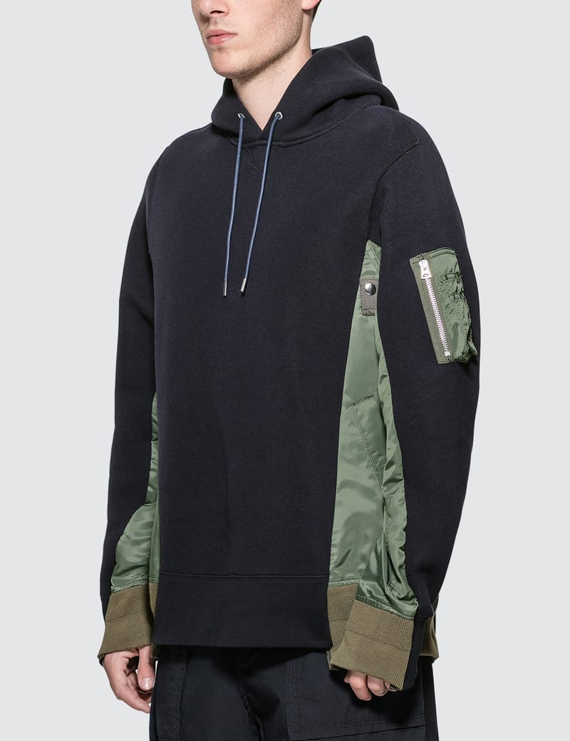 Sacai - Sponge Sweat MA-1 Hoodie | HBX - Globally Curated Fashion