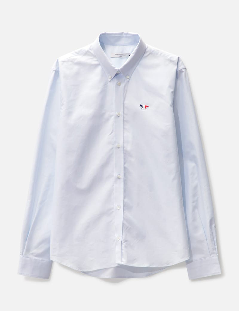 Maison Kitsuné - Tricolor Fox Patch Classic Shirt | HBX - Globally