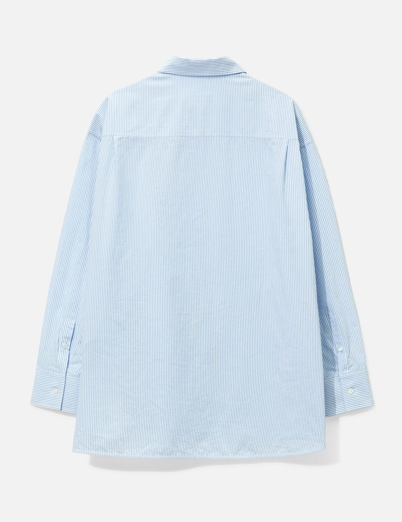 MM6 Maison Margiela 青白ストライプシャツ MM6 Maison Margiela Striped Poplin Shirt - Crisp cotton button-up