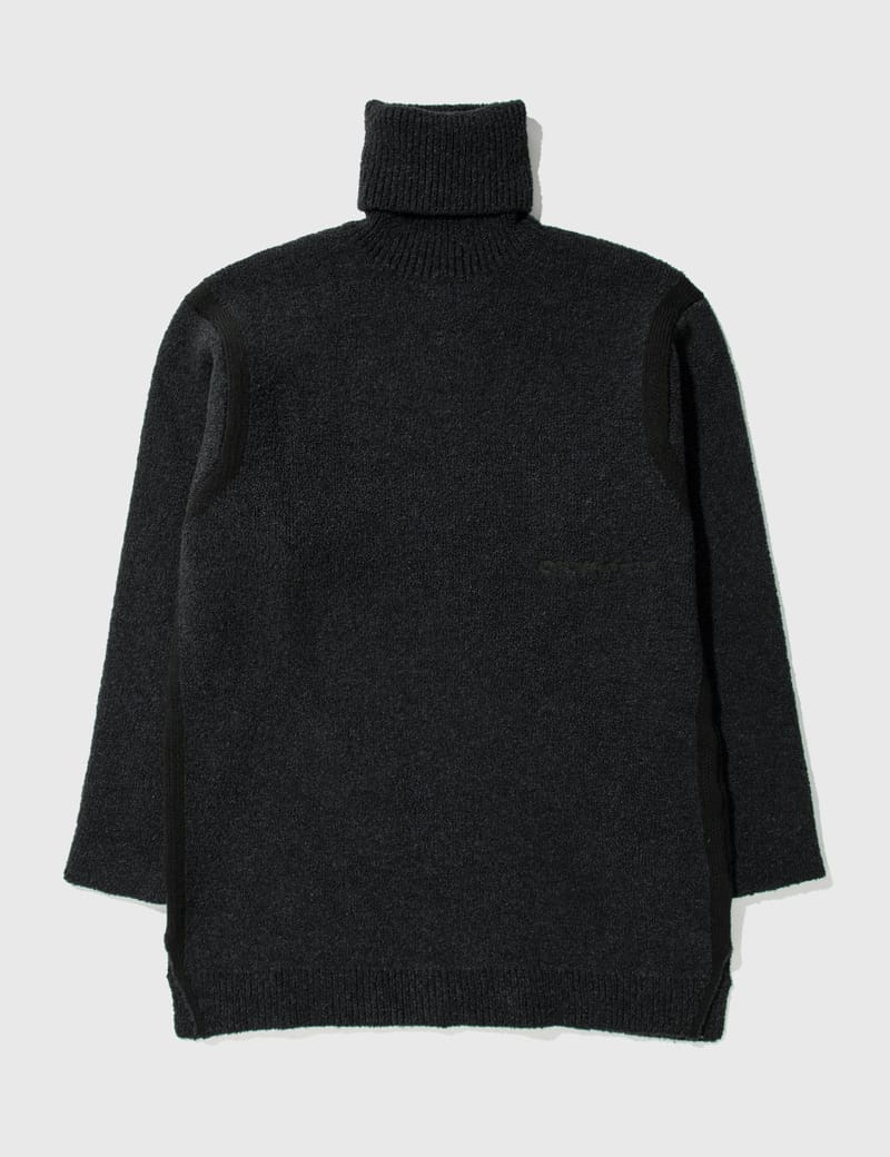 Off-White™ - Micro Bouclé Knit Turtleneck Sweater | HBX - Globally