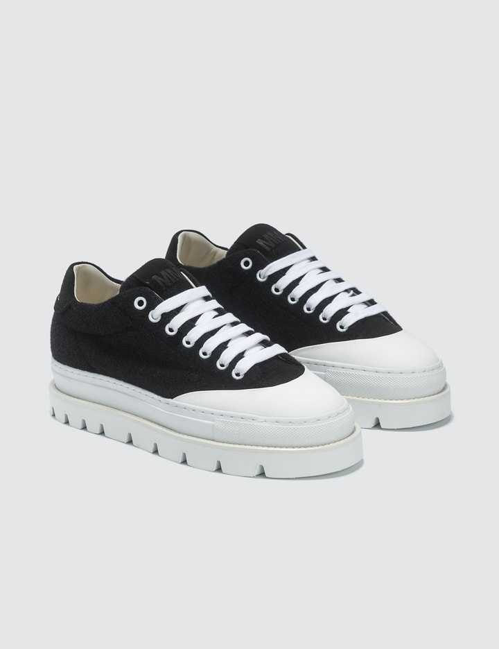 MM6 Maison Margiela - Black & White Platform Sneakers | HBX - Globally ...