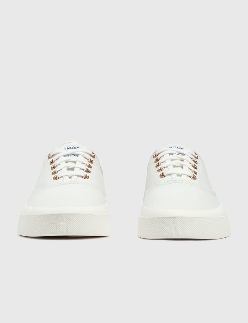 Maison Kitsuné - Canvas Laced Sneakers | HBX