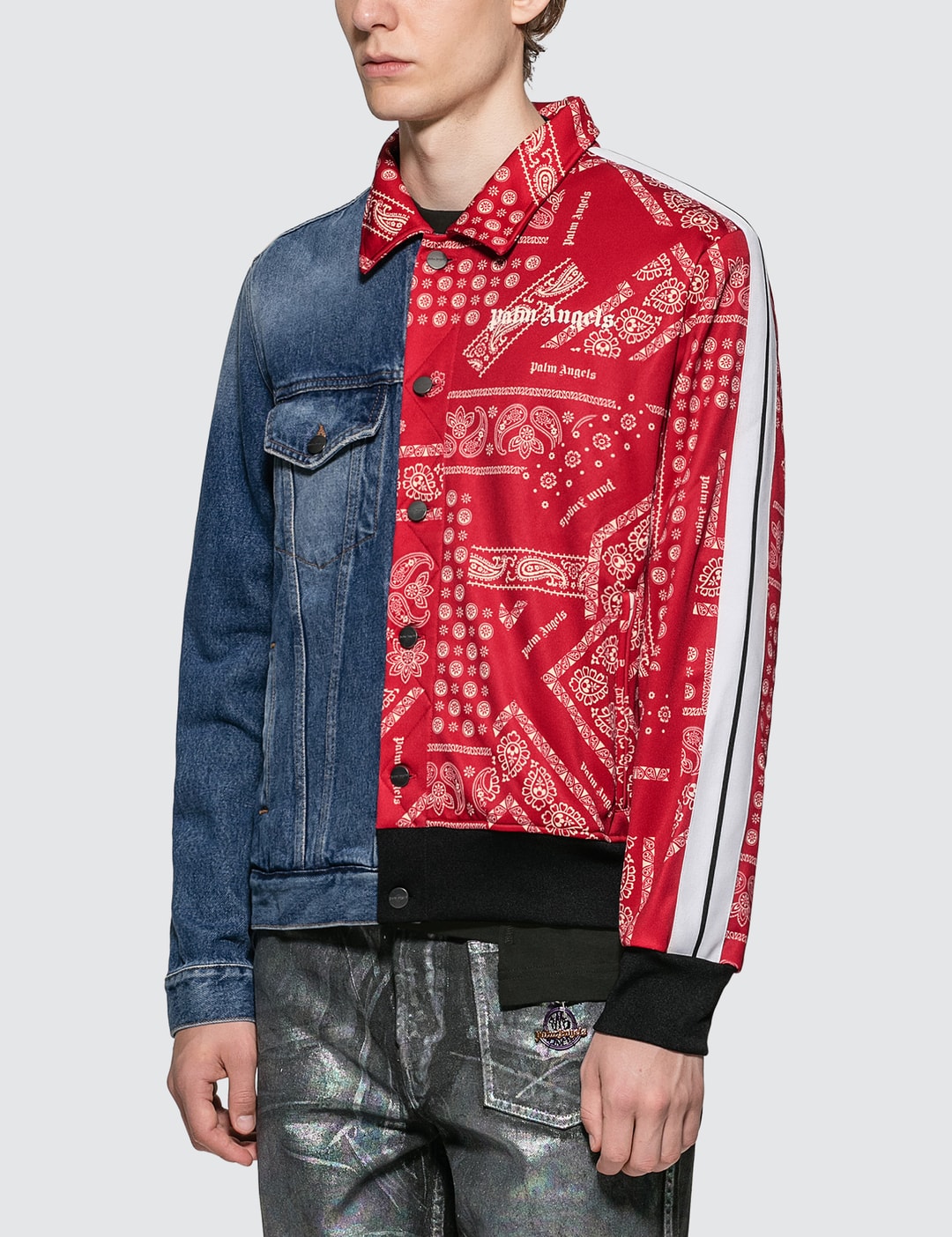 Palm Angels Split Bandana Track Jacket HBX Globally Curated Fashion and Lifestyle by Hypebeast