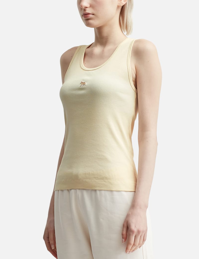 メゾンキツネ - BABY FOX PATCH RIBBED TANK TOP | HBX - ハイプ