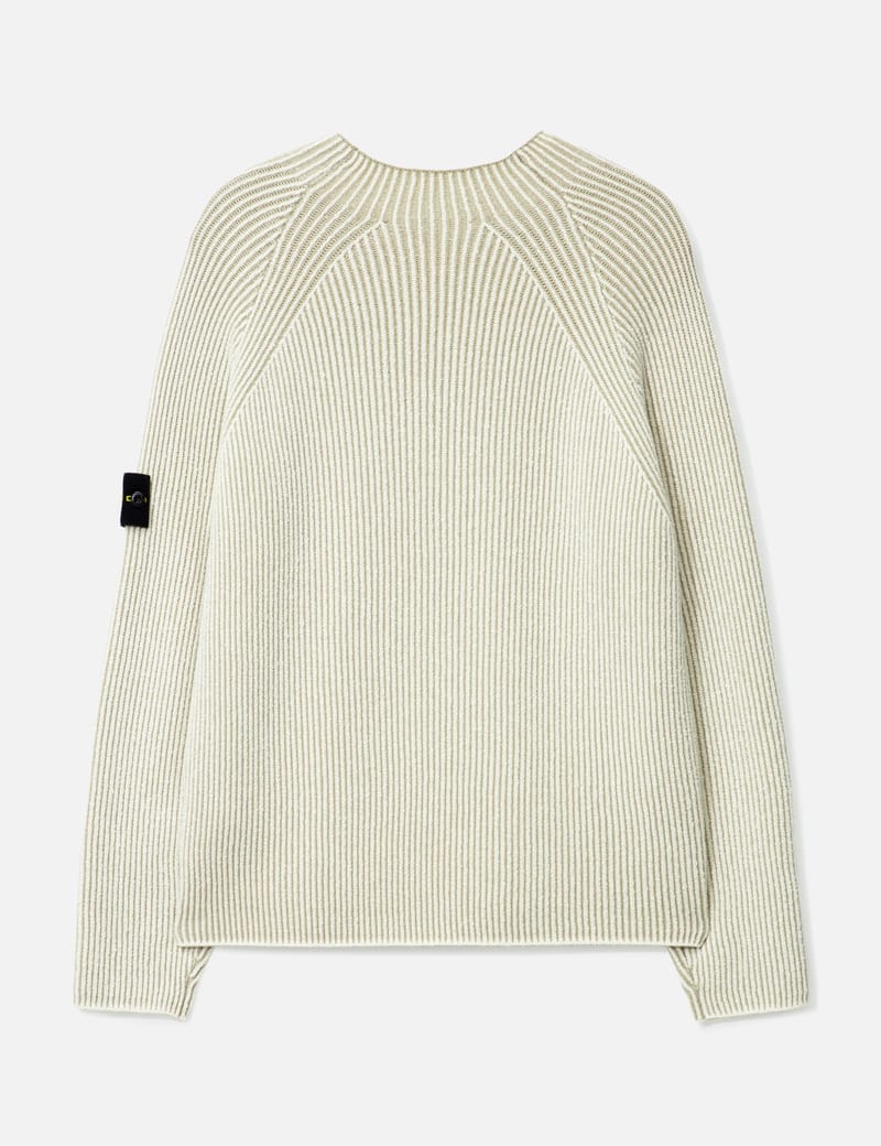 Stone Island - Vanisé Full Rib Rws Wool Mock Neck Jumper | HBX