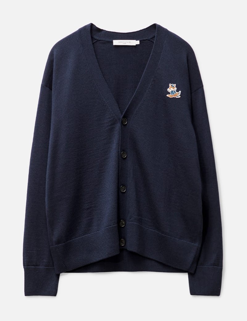 Maison Kitsuné - DRESSED FOX PATCH RELAXED CARDIGAN | HBX