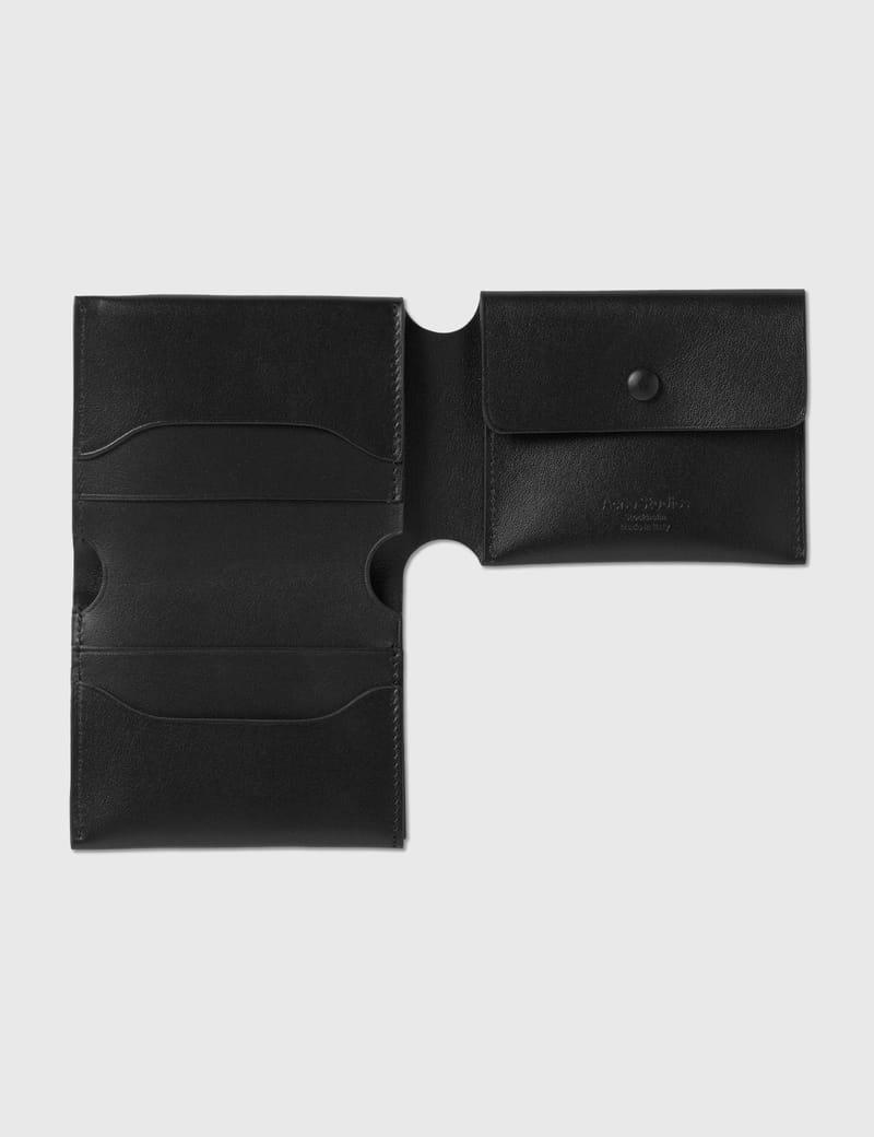 Acne Studios◆Trifold leather wallet レザー ウォレット/Black Acne Studios - Trifold leather wallet - Black