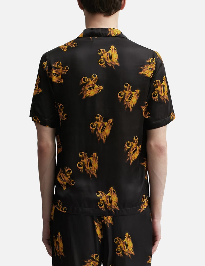 関税送料込◆Palm Angels◆BURNING MONOGRAM TEE バーニングT Burning Monogram T-Shirt in black - Palm Angels® Official