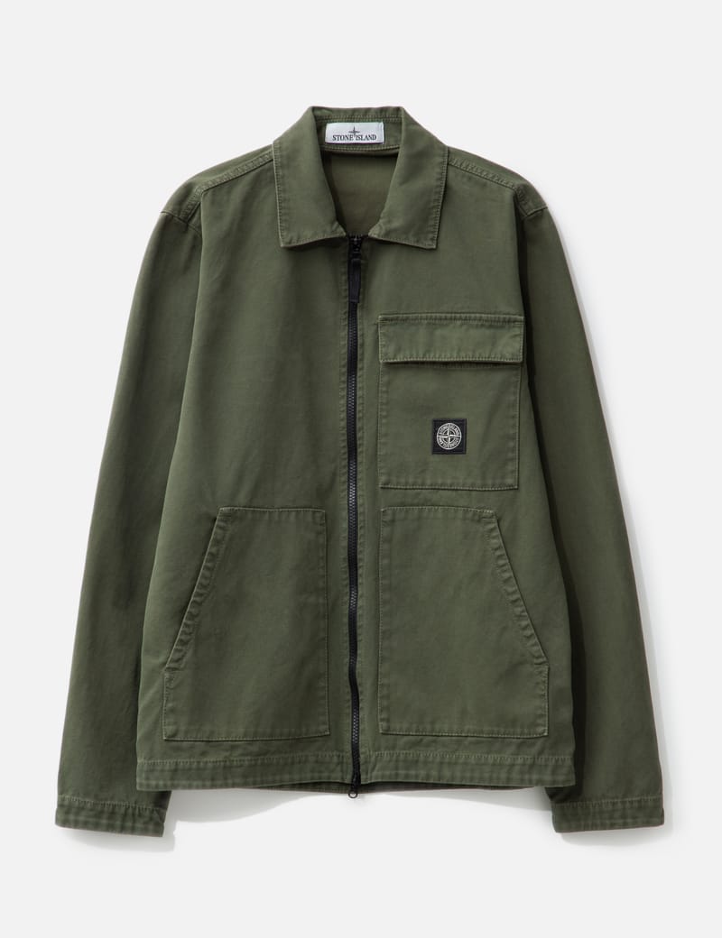 Stone Island - Garment Dyed Overshirt | HBX - Globally Stone Island - Garment Dyed Overshirt | HBX - Globally