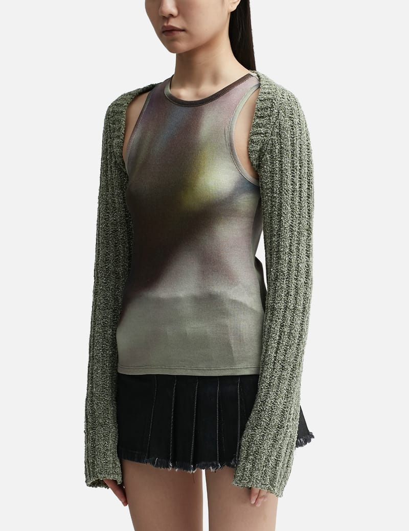 Open YY - Ribbed Bolero Cardigan | HBX - Globally Curated