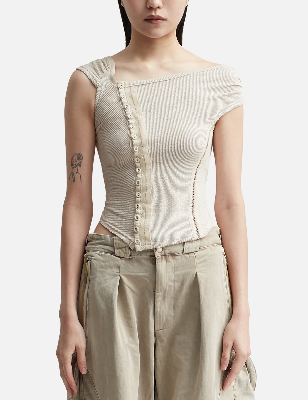 Hyein Seo CROSS STITCH TOP HBX Globally Curated Fashion and