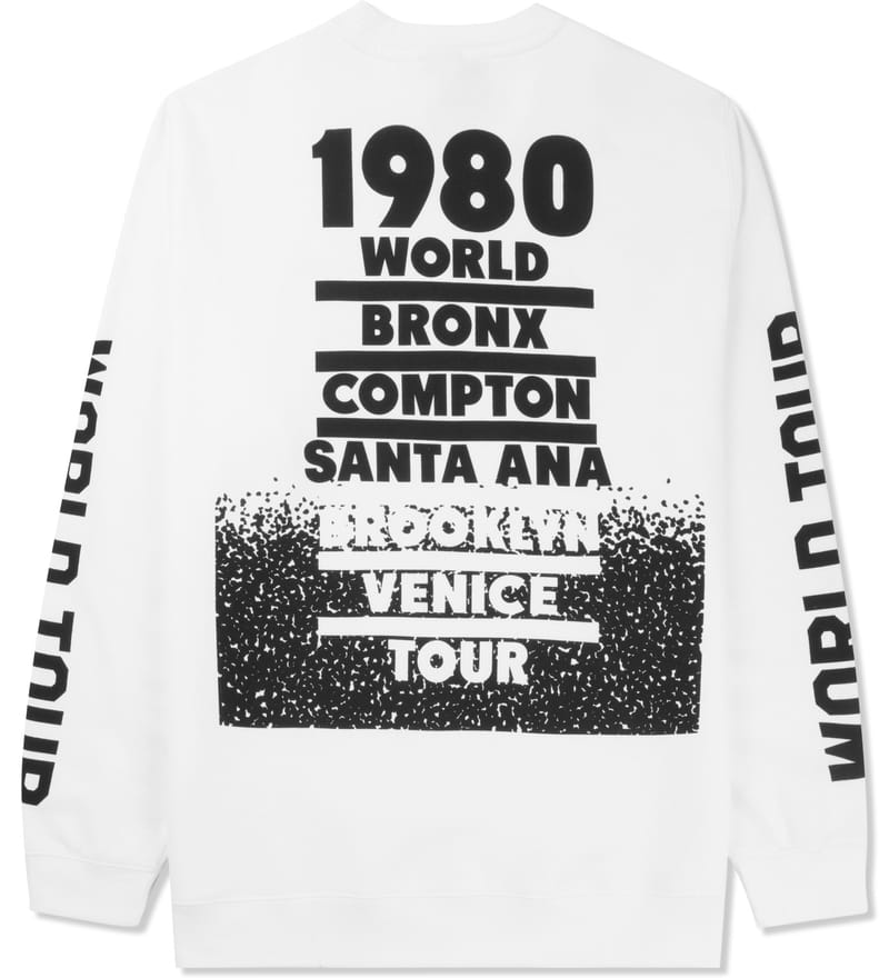 Stüssy - White NYC Skull Tour Crewneck Sweater | HBX - Globally