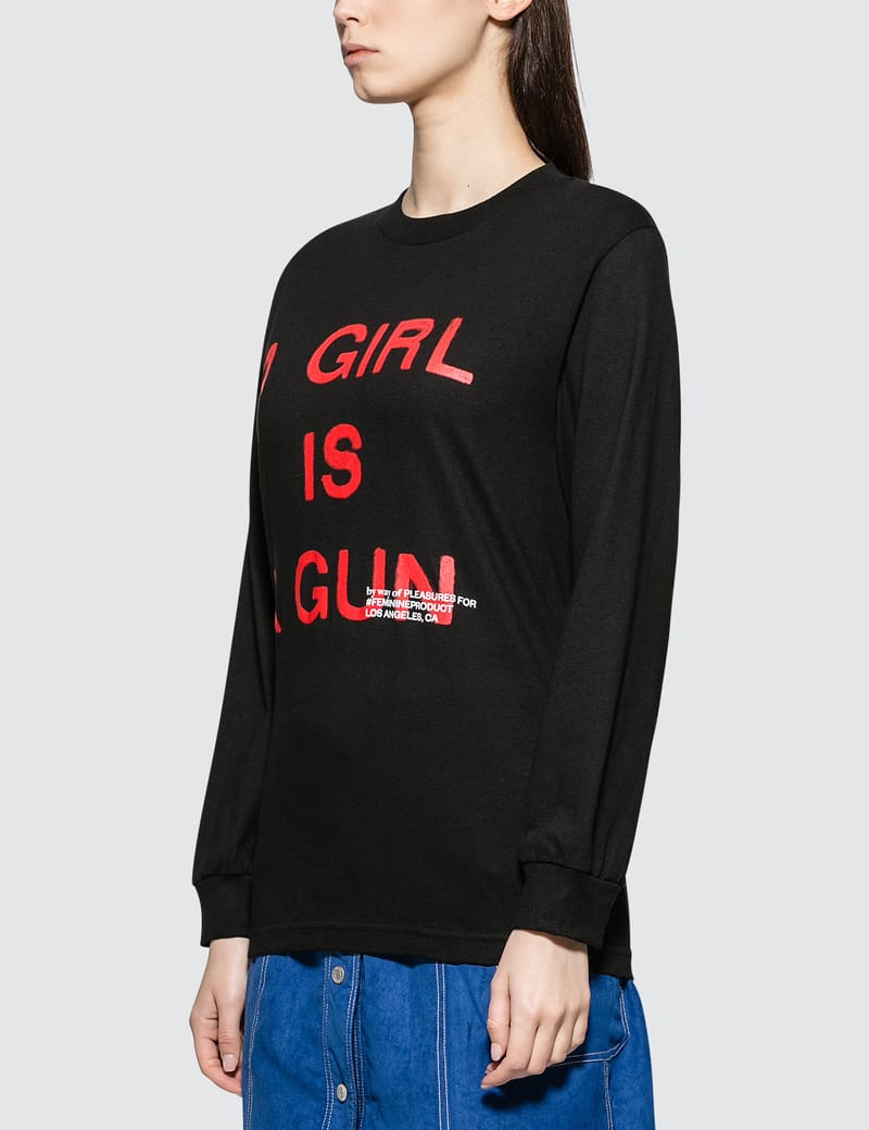 Pleasures - Girl Is A Gun Long Sleeve T-shirt | HBX - Globally