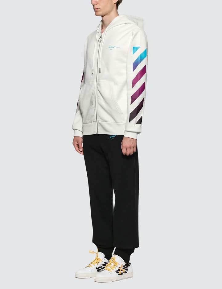 Off white gradient zip hoodie Clearance