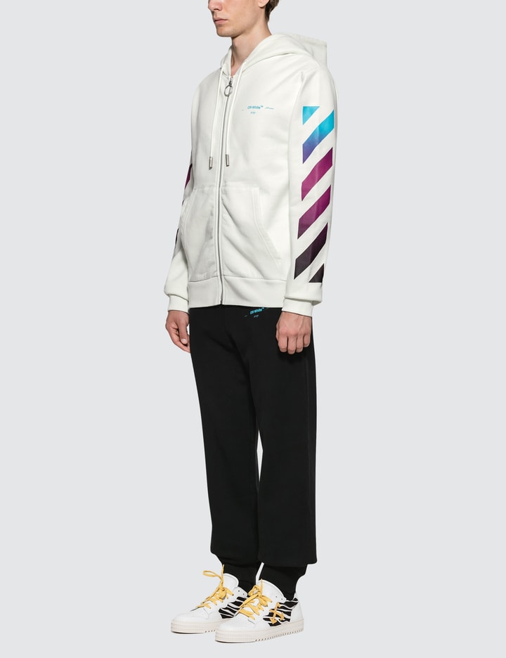 Off white gradient zip hoodie Clearance