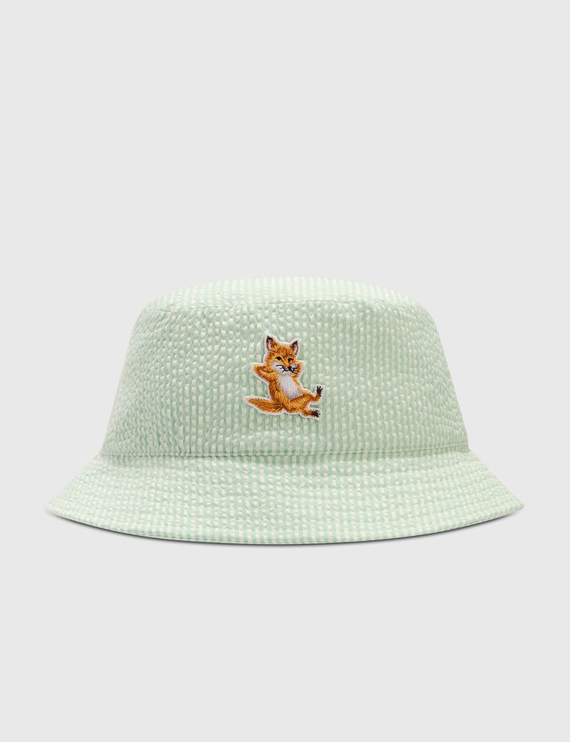 Maison Kitsuné - Chillax Fox Bucket Hat | HBX - Globally Curated